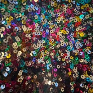 Colorful,long sleeved, Rainbow sequin DKNY Dress